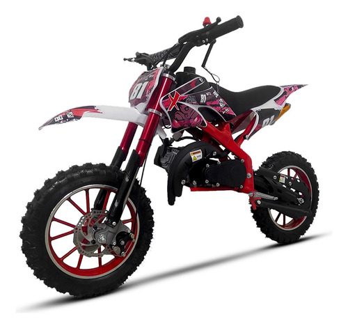 Mini Moto Cross 49cc Infantil  Partida Manual Mbx 2 Tempos