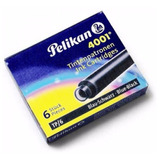 Cartucho  Caneta Tinteiro Pelikan Preto - 12 Unidades