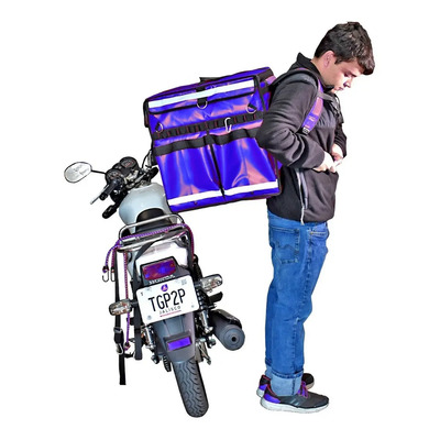 Mochilas Térmicas Reparto Alimentos Tipo Uber Eats. Color Azul | Envío gratis