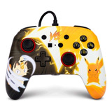 Controle Nintendo Switch Powera Wired Pikachu Vs Meowth 