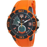 Men's Us9483 Reloj Deportivo Con Correa Anaranjada