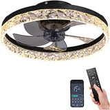 Ahwekr Ceiling Fan With Lights Dimmable Led Reversible Blade