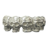 Anillo De Plata 925 Calaveras Macizo Skull Joyeria