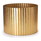 Cachepot Vaso Decorativo Mesa Chão Sala Dourado Em Metal