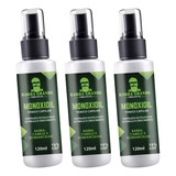 Kit 3 Monoxidil Feminino  Barba Cabelo E Sobrancelhas 120ml