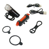 Set Recargable Usb Fire Bird Delantera/trasera  120 Lumens