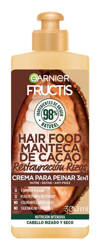 Crema Para Peinar Fructis Hair Food Cacao 300ml Garnier