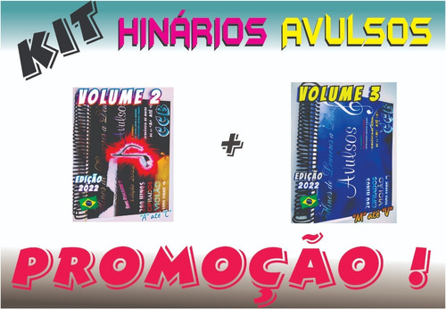 Kit Hinários Violão Avulsos Volumes 2 E 3 Só Hinos Atuais!