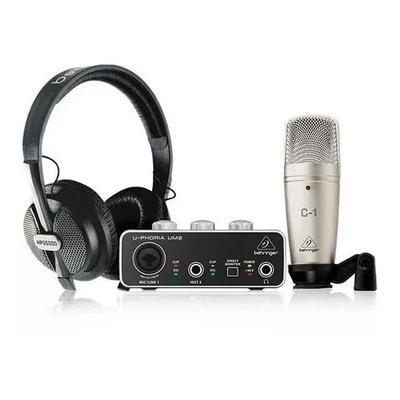 Behringer U-phoria Studio Paquete Grabación Estudio Casa Kit Color Negro | Meses sin interés