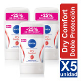 Desodorante Nivea Barra Dry Comfort 54g Pack X5 Unid