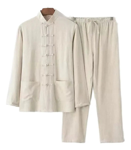Uniforme De Tai Chi Y Kung Fu Con Collar De Pie Y Hebilla