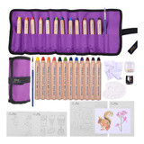 All In One Woody 3 1 Jumbo Color Pencil Set|12 Color Ch...
