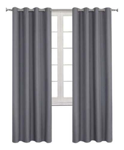 Cortinas  Engomadas Blackout Para Living 230x140cm