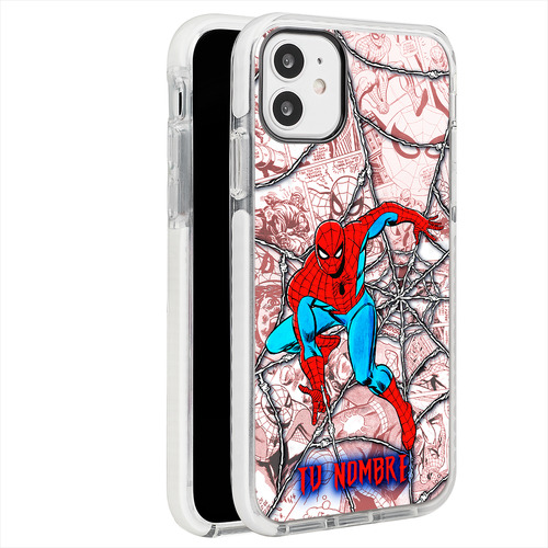 Funda Para iPhone Spiderman Marvel Con Tu Nombre