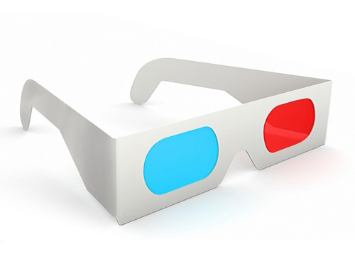 Lentes 3d Anteojos Gafas Tv Rojo Cyan / 50 Unidades /