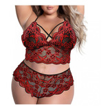 Conjunto De Ropa Interior Para Mujer Talla Grande Sexy Lace