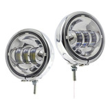 Faros Auxiliares Cromo Harley Chooper 4.5 Pulgadas De Metal,