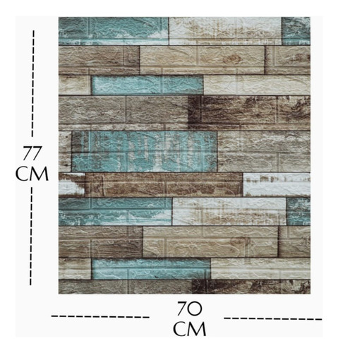 Panel Adhesivo 3d Pared Ladrillo Papel Tapiz Fácil Dinstalar