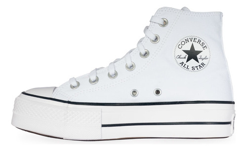 Tenis Converse Bota Plataforma Blanco Lona Dama Urban 560846