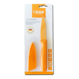 Cuchillo Pelador Keep Con Funda Soft Tocuh Cocina Verduras Color Amarillo