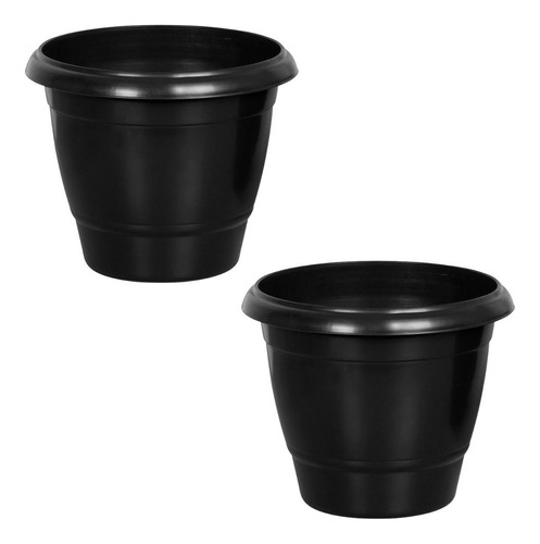 2 Vaso Decoração Redondo Liso Extra Grande 44l Variação 