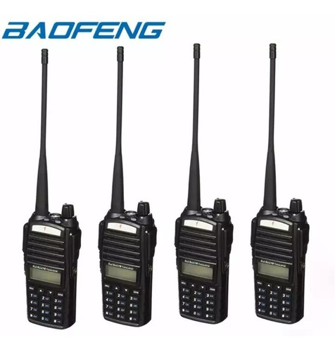 Kit X 4 Handy Baofeng Uv-82 Bateria Recargable Walkie Talkie