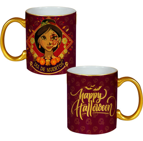 Taza Dorada Halloween Disney Princesa Mulán Disney