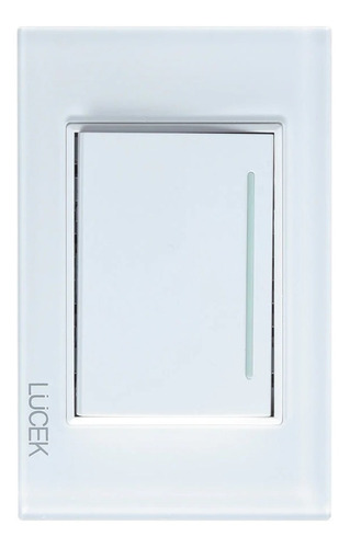 Placa Con 1 Interruptor De 3 Módulos Cristal Blanco Lucek