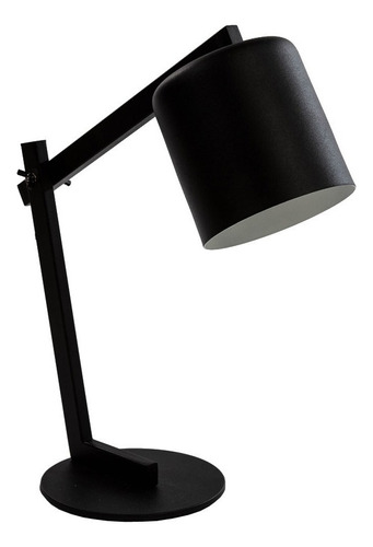 Lampara De Mesa Articulada Con Pantalla Tacho E27 Led Deco Estructura Negro