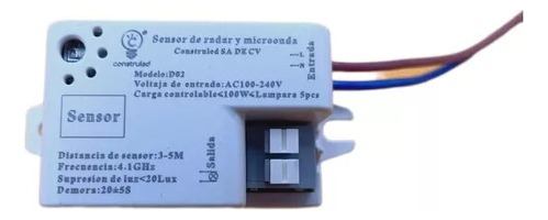 Sensor Detector  Movimiento Antirrobo 360° 100w Microondas