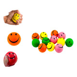 Pelota Antiestrés Pack X3 Smile Juguete Soft Color Surtido