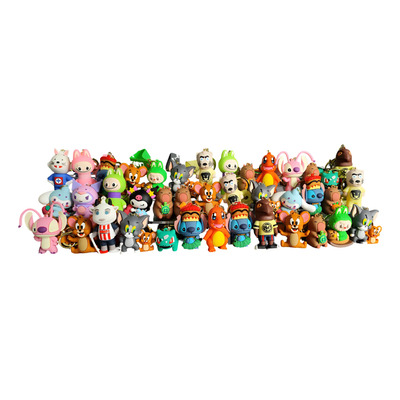 10 Llaveros Máquina Mini Doll Figuras Varios Personajes | Envío gratis