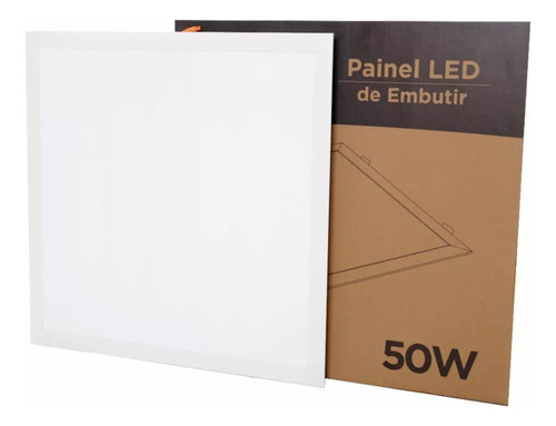Painel Led Embutir Quadrado 62x62cm 50w 6500k