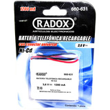 Bateria Recargable Para Telefono Casa 3.6 V 1200 Mah Nicd Radox Modelo 660-631