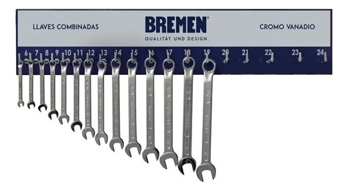 Llaves Combinadas Bremen Juego 6 A 19mm 14pz + Tablero 