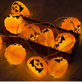 Abóbora Halloween Varal Led Luminária Decoração 