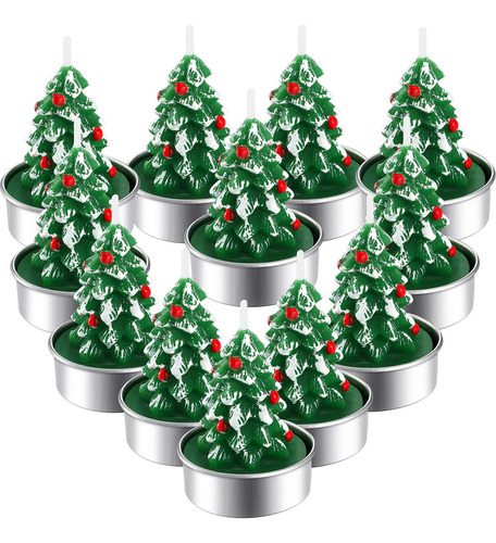 12 Velas De Rbol De Navidad Hechas A Mano Delicadas Velas De