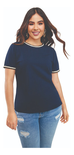 Playera Dama Azul Oxford 912-13