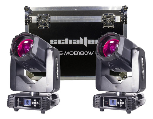 Schalter Set Cabeza Movil 180w Beam Gobos Doble Prisma Case