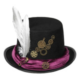 Sombrero De Copa Steampunk (bk-m) Para Adulto Con Gears Vint