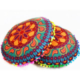 Cojín De Suelo Z Indian Floor Pillow, Redondo, Bohemio, Cojí