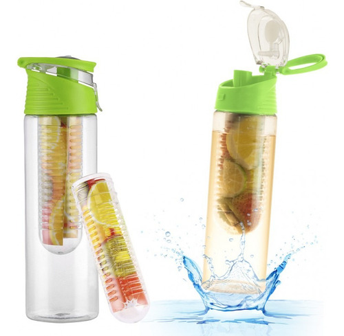 Botilito Infusor 600ml Infusión Botella Termo Agua Deporte