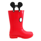 Bota Lluvia Niña Disney Mickey Mouse Rojo 15-21 Impermeable