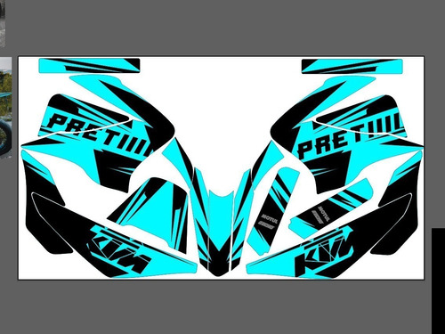 Stickers, Calca, Vinil, Para Moto 125z Moto Azul Mod-186