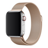 Correa Para Iwatch 38/40/41mm Smarttech Milanese Metalica Rosa Dorado