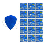 Kit 100 Máscara Respiratória Pff2 Sem Válvula Tipo N95 Azul