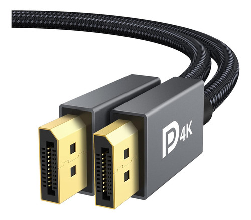 Cable Displayport Ivanky 2k@165hz, Largo De 2 M, Color Gris