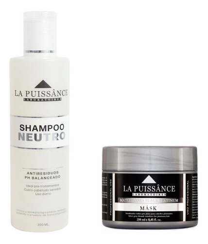 Máscara Black Platinum La Puissance 250 Ml + Shampoo Neutro