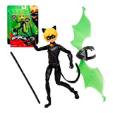 Miraculous Cat Noir Figura Articualda Bandai Con Accesorios