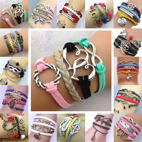 Pulseras Para Dama Mujer Mayoreo Lote 10 Pz. Bisuteria Moda